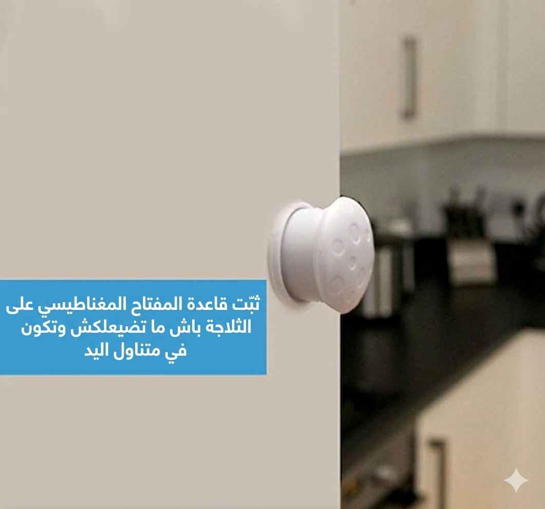 🔒 قفل مغناطيسي مخفي للخزائن والأدراج