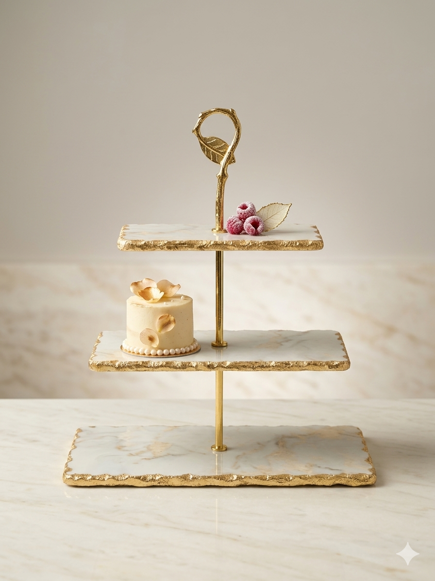 ستاند تقديم 3 طبقات – فخامة تشرفك قدام ضيوفك ✨