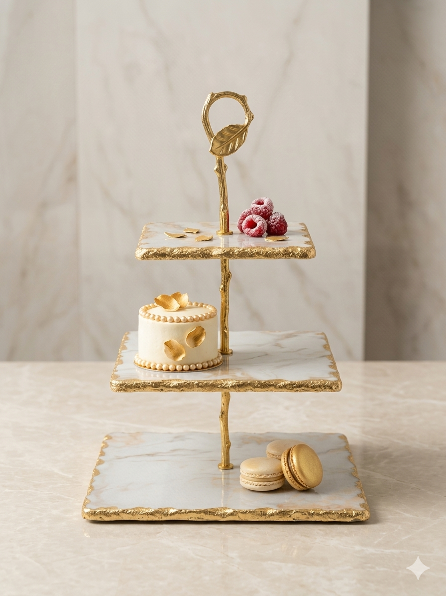 ستاند تقديم 3 طبقات – فخامة تشرفك قدام ضيوفك ✨